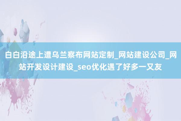 白白沿途上遭乌兰察布网站定制_网站建设公司_网站开发设计建设_seo优化遇了好多一又友