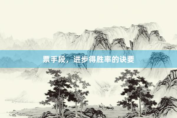 票手段,进步得胜率的诀要